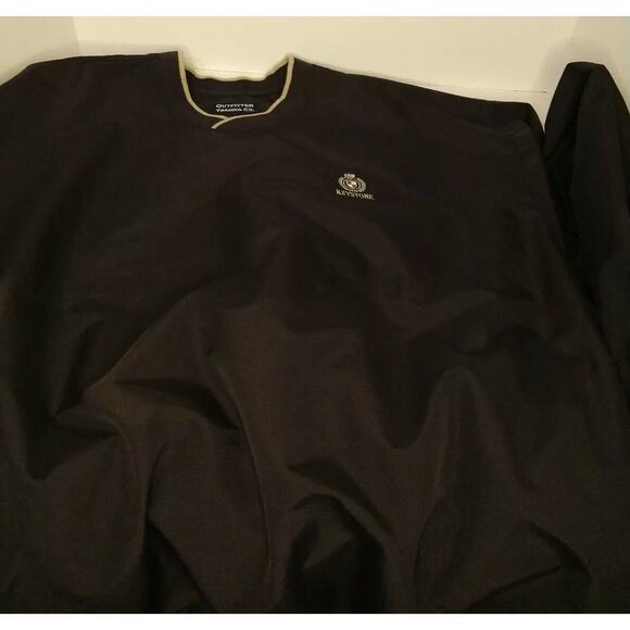 Outfitter Trading Co Men’s XL Black Golf Windshirt Pullover V-Neck Jacket - Picture 6 of 8